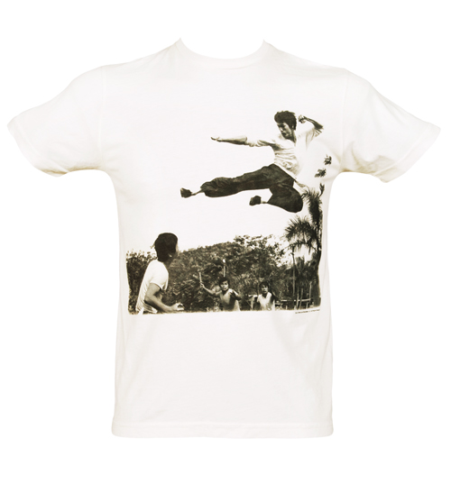Mens Bruce Lee Flying Kick T-Shirt from