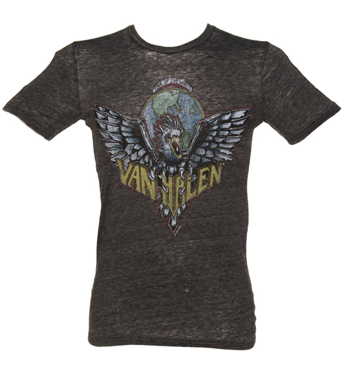 Mens Dark Grey Marl Van Halen Logo T-Shirt