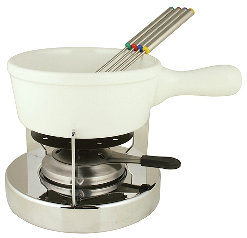 Chasseur Ceramic Cheese Fondue Set White