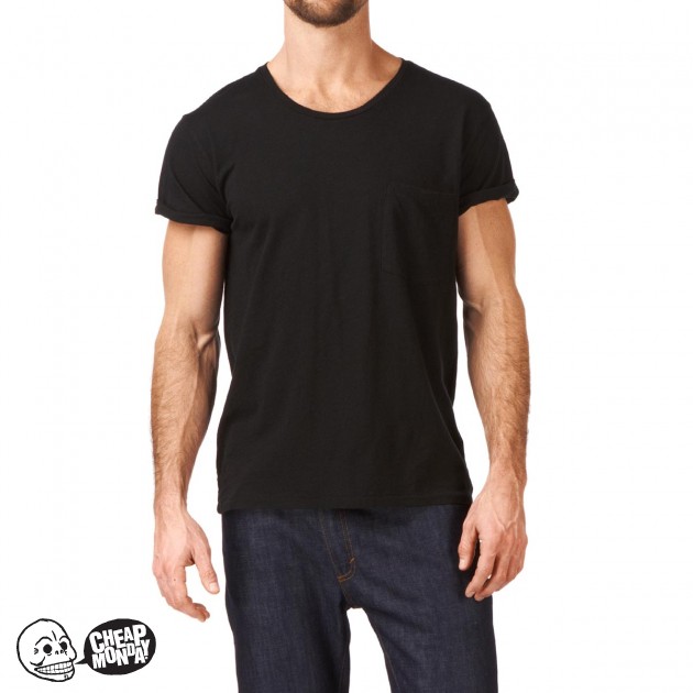 Mens Cheap Monday Dan Pocket T-Shirt - Black