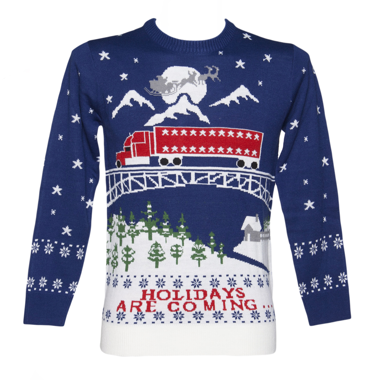 Cheesy Christmas Jumpers Unisex Holidays Are Coming Christmas Jumper from