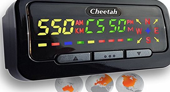 Cheetah C550 GPS speed and red light camera detector (Black Platinum)