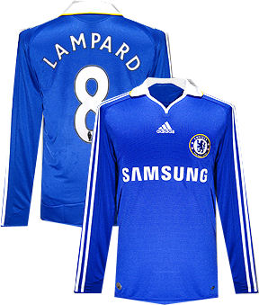 Chelsea Adidas 08-09 Chelsea L/S home (Lampard 8)