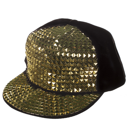 Retro Disco Gold Studded Cap from Chelsea Doll