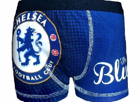 Chelsea F.C. Chelsea FC Official Football Gift 1 Pack Boys Boxer Shorts Blue 9-10 Years