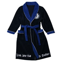 chelsea Fleece Dressing Gown - Blue/Black - Kids.
