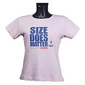 Ladies Size Matters T-Shirt - Pink.