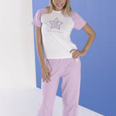 Miss Chelsea Pyjamas - White/Pink.