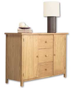 Chelsea Oak Veneer 2 Door 3 Drawer Display Unit