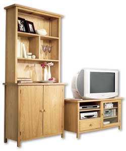 Chelsea Oak Veneer 2 Door Display Unit