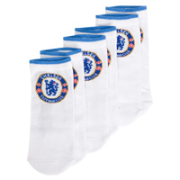 Chelsea Pack of 3 Trainer Socks - White.
