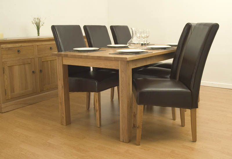 Cheltenham 6ft Solid Oak Dining Table and 6
