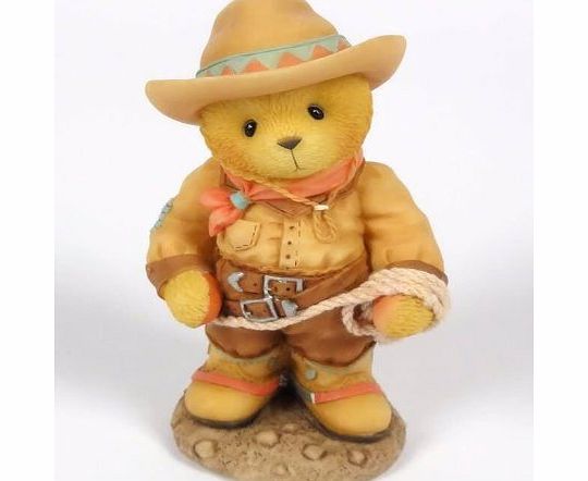 Cherished Teddies - Roy - Cowboy with rope figurine