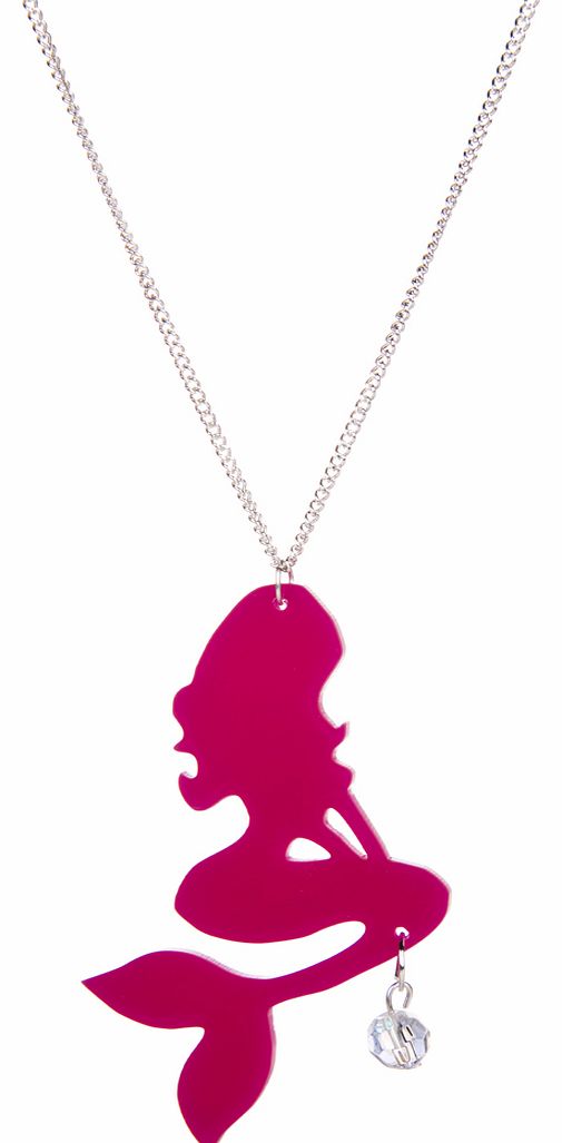 Pink Acrylic Mermaid Necklace from Cherry Loco