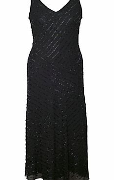 Diagonal Stripe Dress, Black