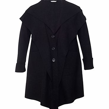 Double Collar Coat, Black