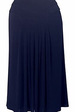 Chesca Piping Trim Tuck Skirt, Navy