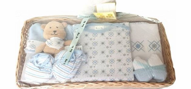 Bee Bo Baby Tray Basket Gift Set 0-3 Months - Blue