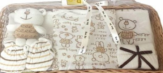 Chew2you Bee Bo Baby Tray Basket Gift Set 0-3 Months - Natural