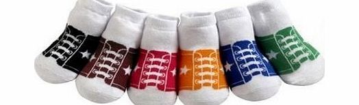 CHIBIS CUTE BABY BOYS GIRLS BASEBALL TRAINER STYLE ANTI SLIP SOCKS AGE 1 -2 12 18 24 MONTHS