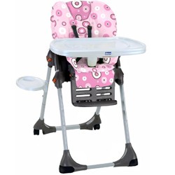 Chicco Polly DoublePhase Highchair Pois Pink