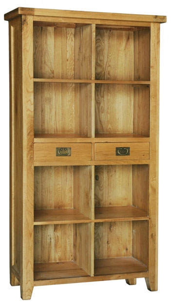 Grand Oak 2 Drawer Bookcase