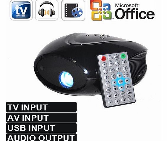 LED Multimedia Digital Projector with DVD Player 960*320 800lumens 800:1 Support Global Standard Tv Signal