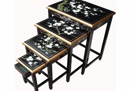 China Warehouse Direct Chinese Oriental Furniture - Blossom Nest of Tables
