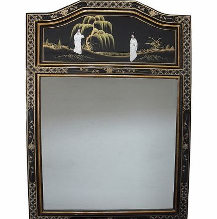 China Warehouse Direct Mother of Pearl Rectangular Mirror, Oriental Chinese Furniture