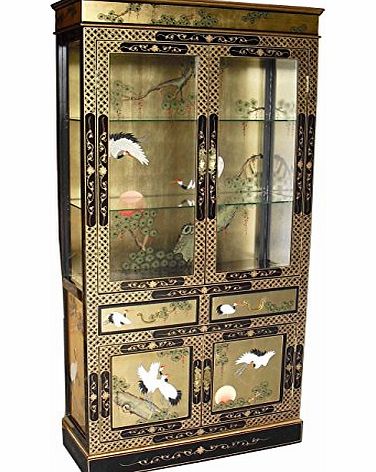 China Warehouse Direct Oriental Chinese Furniture - Gold Leaf Display Cabinet