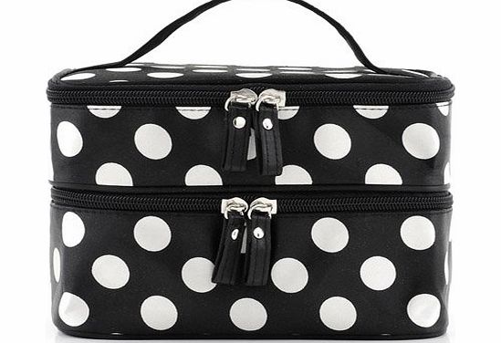 chinkyboo Fashion Ladies Beauty Case Make-up Bag Toiletry Bag Travel Cosmetic (Black)
