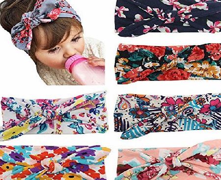 Chnli 5pcs Baby Girls Toddler Lace Bow Flower Hairband Headband Hair Band Accessories