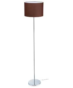 Chocolate Fabric Stick Floor Lamp
