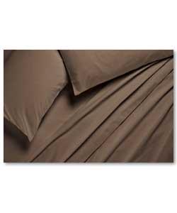 chocolate Fitted Sheet Set Double Bed