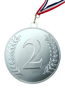 100mm Silver chocolate medal - Single medal,