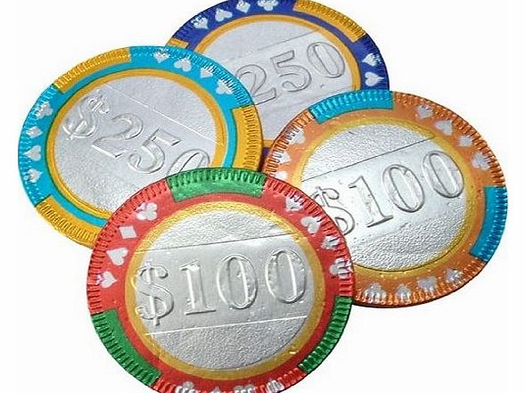 Chocolate casino poker chips - Bulk pack of 185