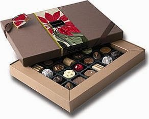 Poinsettia Christmas chocolate Box - 36 Box