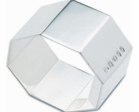 Octagonal Heavy Guage Sterling Silver Napkin Ring