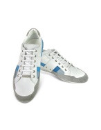 Dior Homme White and Blue Leather and Suede
