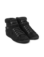 Christian Dior Sprint - Black Suede and Shearling Cannage Sport