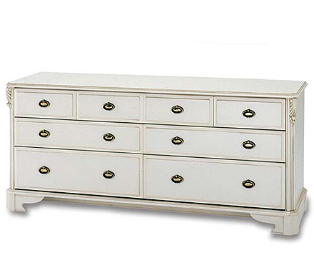Clearance - Beau White 8 Drawer Chest