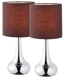 Touch Effect Table Lamps - Chocolate
