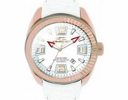 Chronotech Mens Rose Gold White Watch