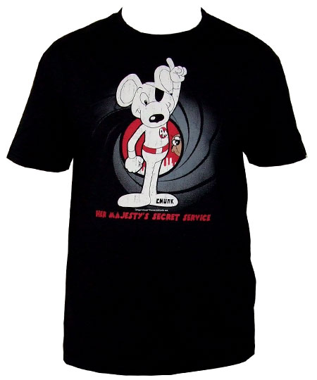 Danger Mouse HMS Service Black T-shirt