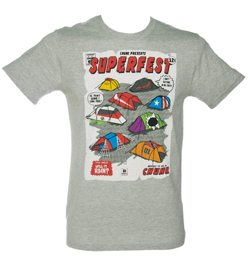 Mens Grey Marl Superfest T-Shirt from Chunk