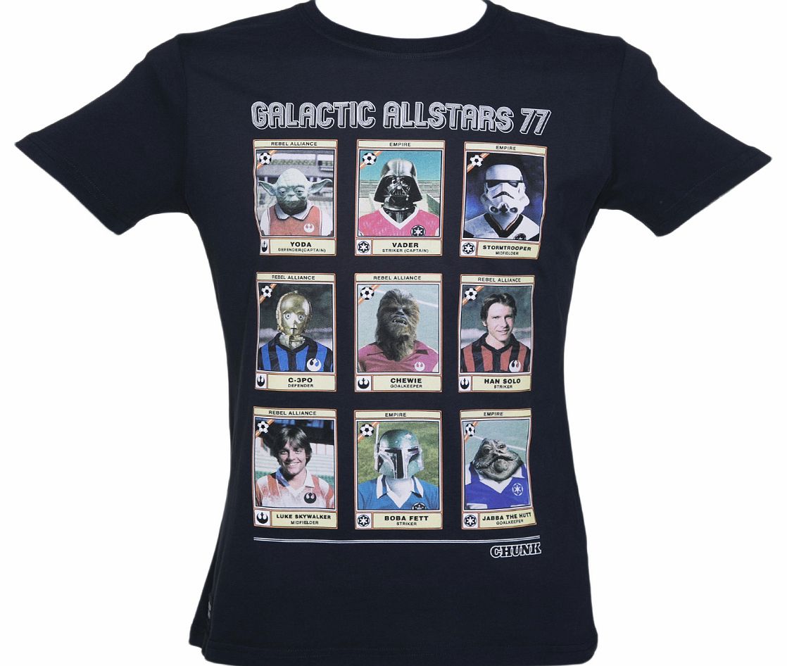 Mens Navy Galactic Allstars 77 T-Shirt from Chunk