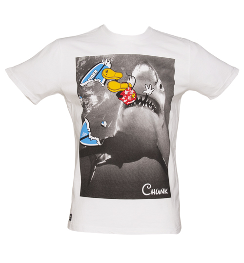 Mens White Paws Shark T-Shirt from Chunk