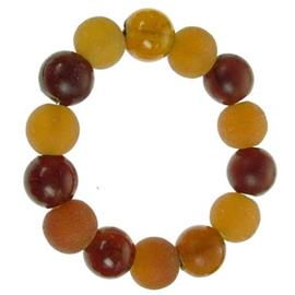 Chunky Recycled Glass Amber Bracelet