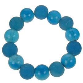 chunky Recycled Glass Blue Bracelet