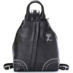 Ciccia Ladies leather corner stitch backpack / rucksack